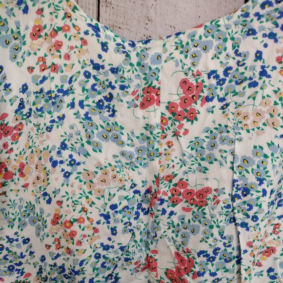 NWT Sim & Sam | Flutter Sleeve V-Neck Floral Boho Tie Front Top - Picture 7 of 7